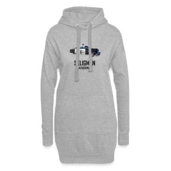 Voiture ancienne, Seligman, Arizona, road 66 USA - Sweat-shirt à capuche long Femme - gris chiné - Devant