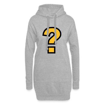 Question mark - Hoodie Dress - heather grey - Front
