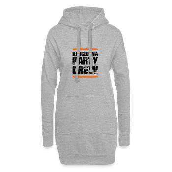 L’équipe de la fête de Barcelone - Sweat-shirt à capuche long Femme - gris chiné - Devant