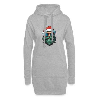 Père Noël Noël cool Noël - Sweat-shirt à capuche long Femme - gris chiné - Devant