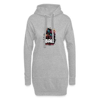 Equipe de fête à Bali - Sweat-shirt à capuche long Femme - gris chiné - Devant