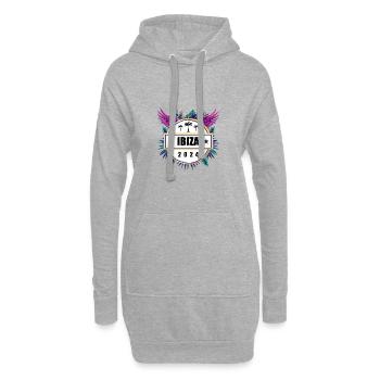 Ibiza 2024 Team - Hoodie-Kleid - Grau meliert - Vorne