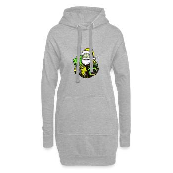 Weihnachtsmann Geschenke - Hoodie-Kleid - Grau meliert - Vorne