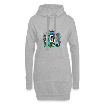 Jga 2025 Enterrement de vie de garçon - Sweat-shirt à capuche long Femme - gris chiné - Devant