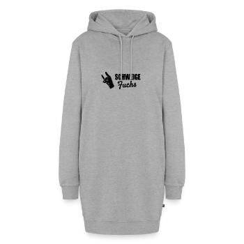 Schweigefuchs Kindergarten Erzieherin Lehrer - Hoodie-Kleid - Grau meliert - Vorne