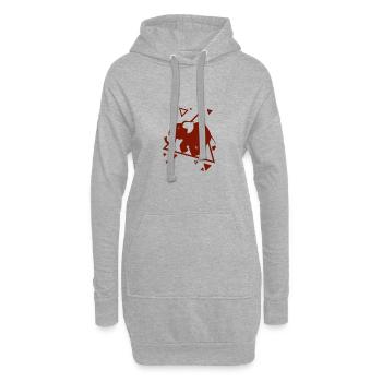 Eléphant - Afrique - Nature sauvage - Conservation de la nature - Sweat-shirt à capuche long Femme - gris chiné - Devant
