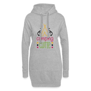 Camping cutie wilderness Gifts - Hoodie-Kleid - Grau meliert - Vorne