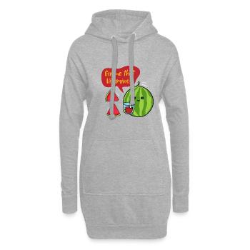 Gimme Vitamins Melon d'eau d'été - Sweat-shirt à capuche long Femme - gris chiné - Devant