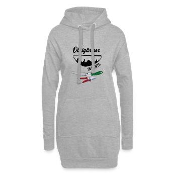 Obstgärtner In Rente Rentner Gärtner Obstbau - Hoodie-Kleid - Grau meliert - Vorne
