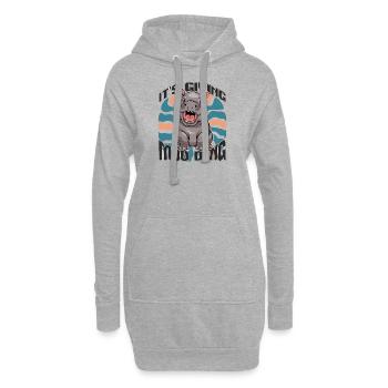 moo deng - Hoodie-Kleid - Grau meliert - Vorne