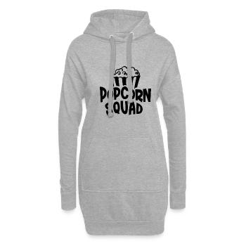 Popcorn Squad Filme Lustiges Sprichwort - Hoodie-Kleid - Grau meliert - Vorne