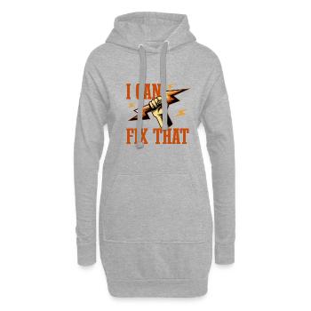 Correction de ce dicton ironique des circuits - Sweat-shirt à capuche long Femme - gris chiné - Devant
