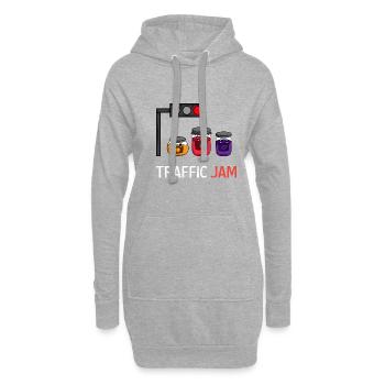 Stau Lustiger Illustrator Gift - Hoodie-Kleid - Grau meliert - Vorne