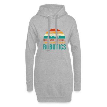 Über Robotik nachdenken Mechaniker Ingenieur - Hoodie-Kleid - Grau meliert - Vorne