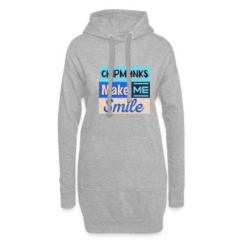 Émias Sourire Mignon Forêt Animal Nature - Sweat-shirt à capuche long Femme - gris chiné - Devant