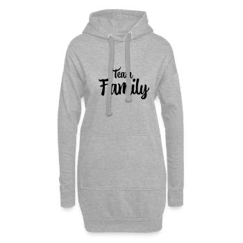 Famille de l’équipe - Sweat-shirt à capuche long Femme - gris chiné - Devant