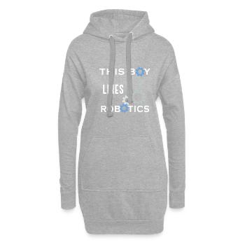 Robotik-Ingenieur Roboterventilator Elektronik - Hoodie-Kleid - Grau meliert - Vorne