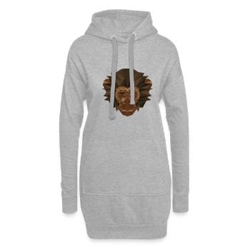 Art des singes, adorables animaux sauvages, - Sweat-shirt à capuche long Femme - gris chiné - Devant