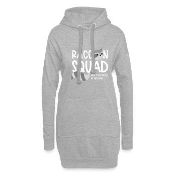 Raccoon Squad Funny Wild Animal Team - Sweat-shirt à capuche long Femme - gris chiné - Devant