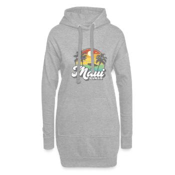 Maui Hawaii Surfing 70s Plage rétro vintage - Sweat-shirt à capuche long Femme - gris chiné - Devant
