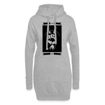 Frieden Hand Zeichen Peace - Hoodie-Kleid - Grau meliert - Vorne