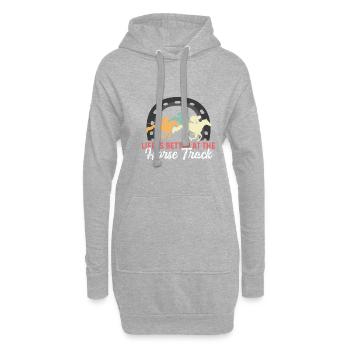 Le cadeau Horse Track Stallknecht - Sweat-shirt à capuche long Femme - gris chiné - Devant