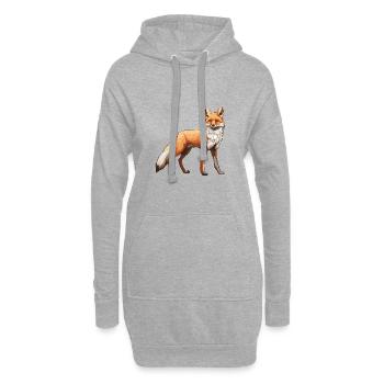 Fuchs Tier - Hoodie-Kleid - Grau meliert - Vorne
