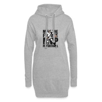 France football - Sweat-shirt à capuche long Femme - gris chiné - Devant