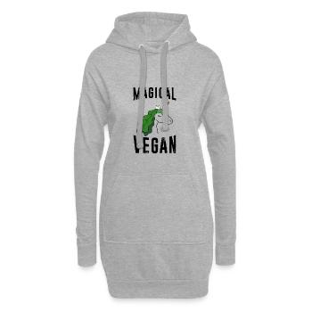 VEGAN Shirt · MAGICAL VEGAN · Cadeau - Sweat-shirt à capuche long Femme - gris chiné - Devant