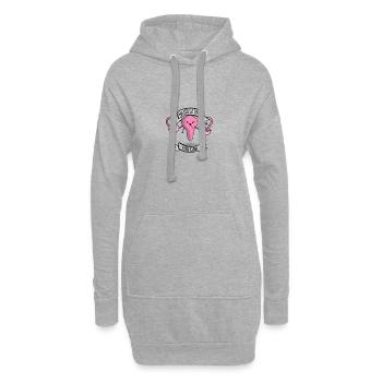 Hystérectomie - Sweat-shirt à capuche long Femme - gris chiné - Devant