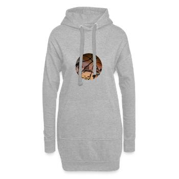 Basketball Streetball - Hoodie-Kleid - Grau meliert - Vorne