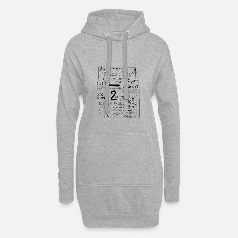 math formula - Sweat-shirt à capuche long Femme - gris chiné