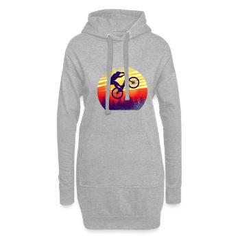 Mountain Biking MTB Downhill Mountain Bike - Hoodie-Kleid - Grau meliert - Vorne