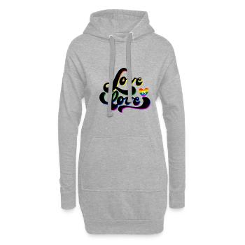 LGBT Rainbow Gay Pride Homo Lesbienne Gay - Sweat-shirt à capuche long Femme - gris chiné - Devant