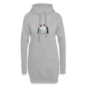 Penguin couple - Hoodie-Kleid - Grau meliert - Vorne