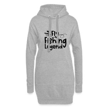 Pêche à la mouche Legend Trout Fisherman - Sweat-shirt à capuche long Femme - gris chiné - Devant