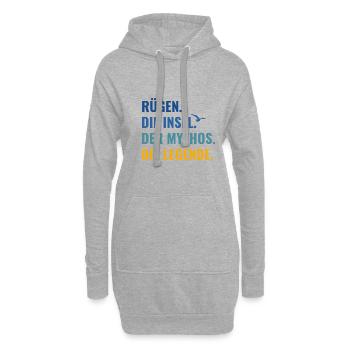 Rügen. Die Insel. Der Mythos. Die Legende Ostsee - Hoodie-Kleid - Grau meliert - Vorne