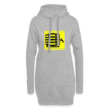 Bierfass Bier - Hoodie-Kleid - Grau meliert - Vorne
