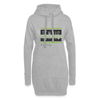 Tennis Squad Ironic Tennisspieler Ballsport - Hoodie-Kleid - Grau meliert - Vorne