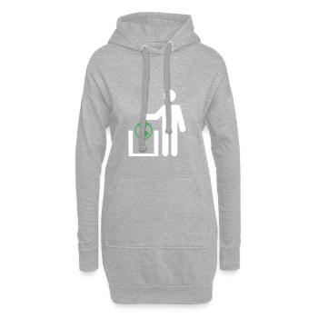 monde - Sweat-shirt à capuche long Femme - gris chiné - Devant