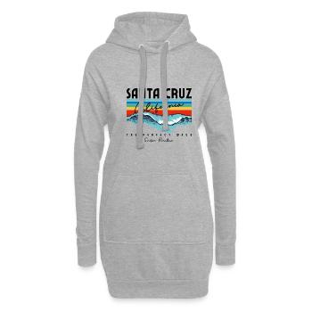Santa Cruz Californie vintage rétro Surf - Sweat-shirt à capuche long Femme - gris chiné - Devant