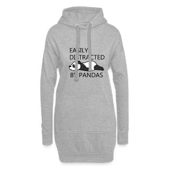 Distrait par les jolis animaux sauvages de - Sweat-shirt à capuche long Femme - gris chiné - Devant