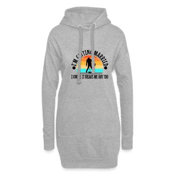 Im getting Married I know, it freaks me out too - Hoodie-Kleid - Grau meliert - Vorne
