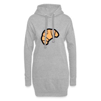 Croissant Bäcker - Hoodie-Kleid - Grau meliert - Vorne