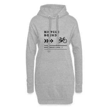 Cyclo-Squad : dicton ironique Mobility Nature - Sweat-shirt à capuche long Femme - gris chiné - Devant