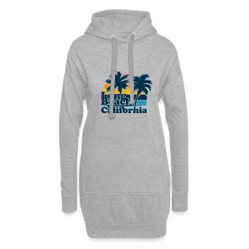 California Retro Surfer Palmen Strand Urlaub - Hoodie-Kleid - Grau meliert - Vorne