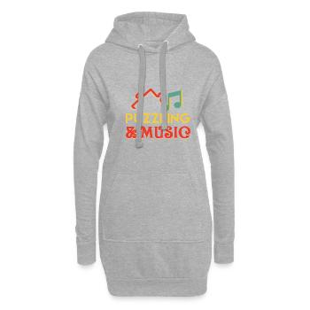 Hobby-Puzzler-Puzzler-Puzzlespiel - Hoodie-Kleid - Grau meliert - Vorne
