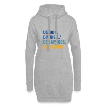 Usedom. Die Insel. Der Mythos. Die Legende Ostsee - Hoodie-Kleid - Grau meliert - Vorne
