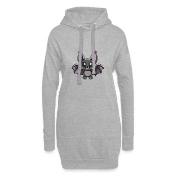 Chauve-souris Halloween Drôle Bébé - Sweat-shirt à capuche long Femme - gris chiné - Devant