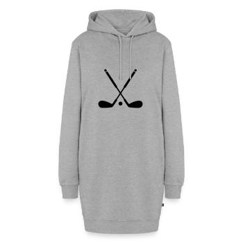 Symbole du golf - Sweat-shirt à capuche long Femme - gris chiné - Devant